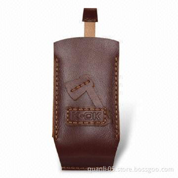 Mobile Phone Case with Magnetic Button, Suitable for BlackBerry, Made of Leather